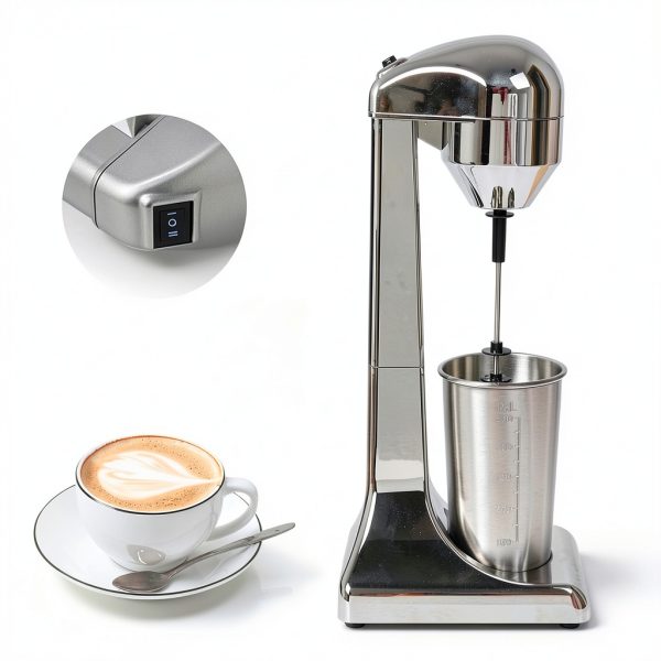 Milkshake Maker Drink Mixer Machine Stainless Steel Milk Blender 2 Speed Shaking Beverage Combo Mixing Frother with Cup 500 ml/28.16oz (23000rpm)-2