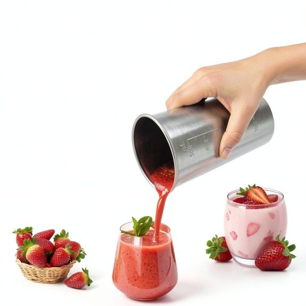 Commercial Electric Milk Shaker Maker, 100W 110V Countertop Electric Drink Mixer with Stainless Steel Milkshake Cup Toggle Switch for Two Speeds for Milk Tea Shops, Homes, Coffee Shops-4