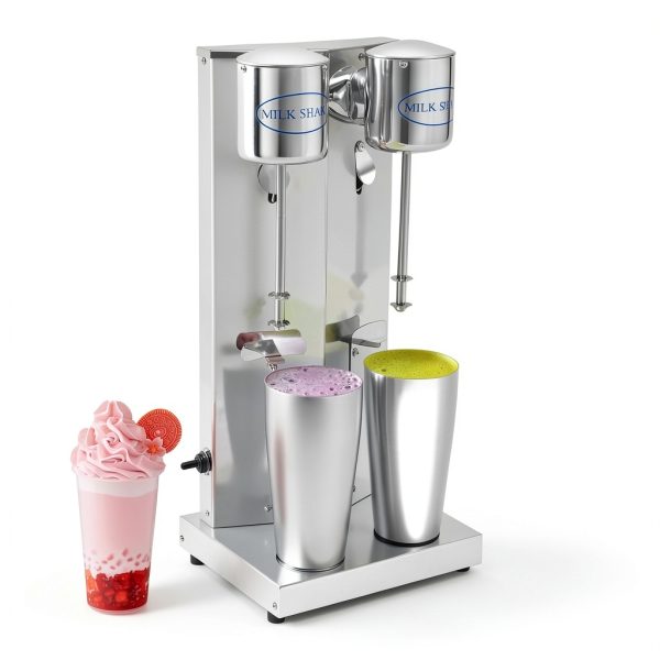 Double Head Milkshake Maker Machine awolsrgiop 180W Dual Speed Cups-2