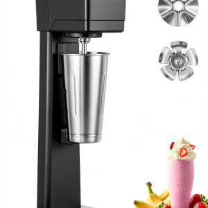 Milkshake Maker Machine, 375W Commercial Milk Shake Maker Mixer, Single Head Drink Mixer Blender Machine, 3-Speed Milkshake Blender with 27.7oz Stainless Steel Cup for Commercial-0
