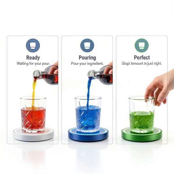 Smart Coaster 20 Generic Cocktail Mixer – Portable LED Mixology-4